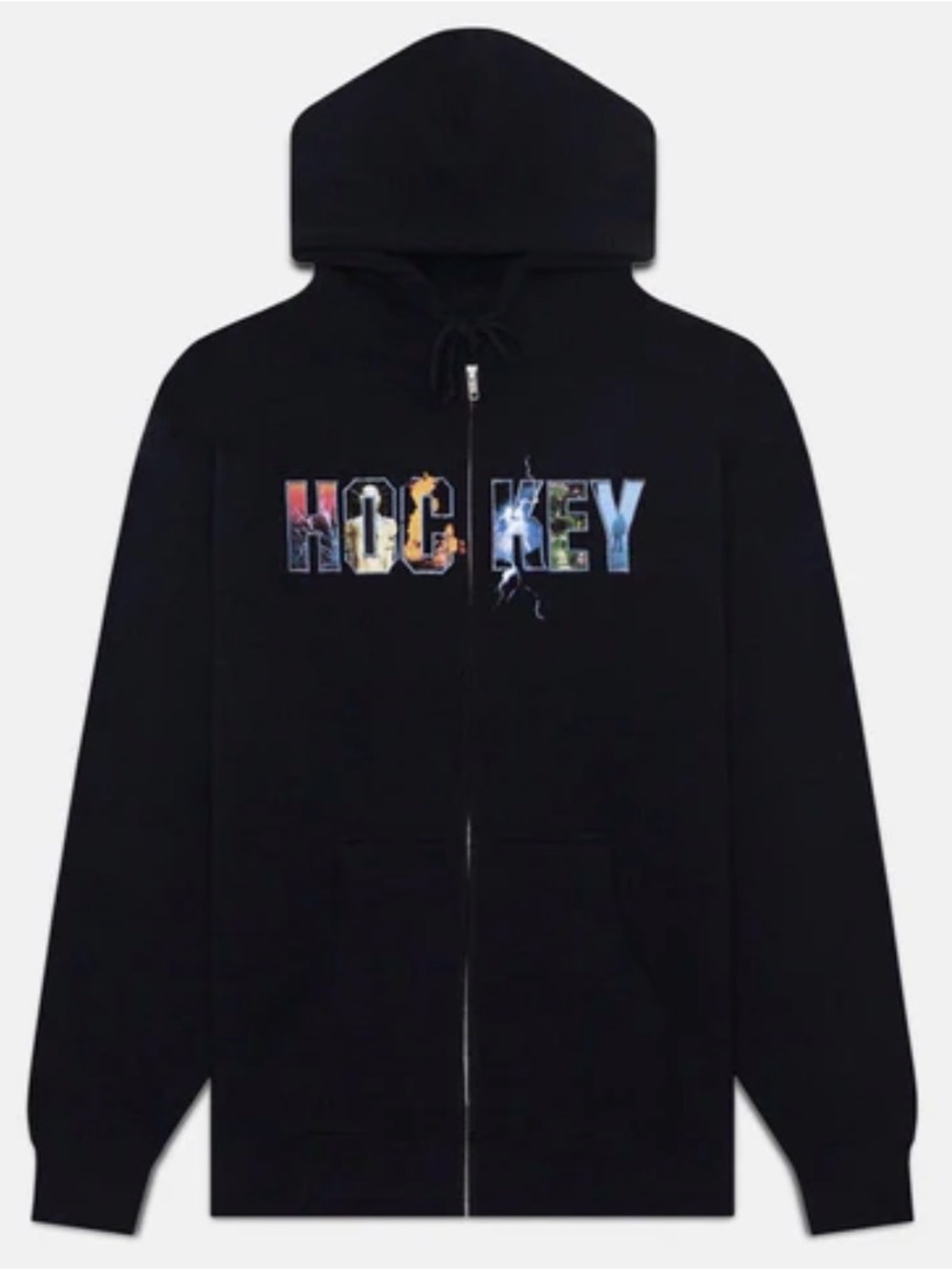 Hockey Skateboards Dave's Arena
Black Fleece Graphic Skate Full Zip Hoodie